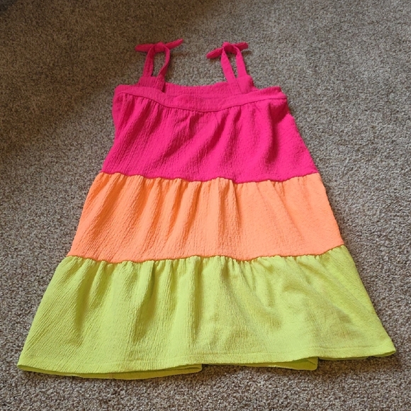 Girls Clothing Set Size 10/12  Adidas Gray Shirt and Vibrant Dresses - Picture 5 of 6